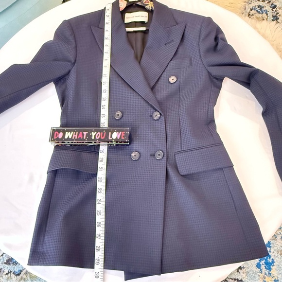 Matthew Adams Dolan Virgin Wool Gingham Blazer/Navy/Black/Small - Picture 8 of 16